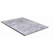 Travertin, dalle de sol ou murale en pierre naturelle TITANIUM GREY, bords adoucis, surface vieillie, 40,6 cm x 61 cm x 1,2 cm