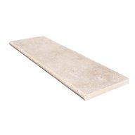 Margelle de piscine ou couvertine CAPLIGHT, 1 bord demi-rond, surface vieillie, 33 cm x 100 cm x 3 cm