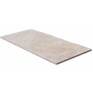 Travertin, dalle de sol ou murale en pierre naturelle CLASSHADE, bords adoucis, surface vieillie, 30,5 cm x 61 cm x 1,2 cm - PALETTE COMPLETE