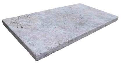 Vignette Margelle de piscine ou couvertine TITANIUM GREY, bords droits, surface vieillie, 33 cm x 61 cm x 3 cm