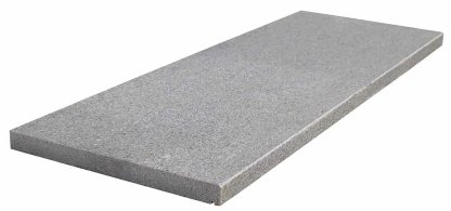 Vignette Dalles en granit gris OXFORD GREY, bords sciés, aspect flammé brossé, 40 cm x 60 cm x 2 cm