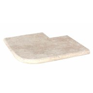 Angle sortant pour margelle de piscine CLASSHADE, 48 cm x 48 cm x 5 cm, bord demi-rond