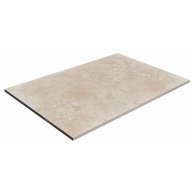 Travertin, dalle de sol ou murale en pierre naturelle CLASSED BLOCKED, bords sciés, surface vieillie, 40,6 cm x 61 cm x 1,2 cm