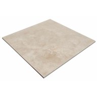 Travertin, dalle de sol ou murale en pierre naturelle CLASSED BLOCKED, bords sciés, surface vieillie, 61 cm x 61 cm x 1,2 cm - PALETTE COMPLETE