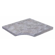 Angle rentrant pour margelle de piscine TITANIUM GREY, 45,7 cm x 45,7 cm x 5 cm, bord demi-rond