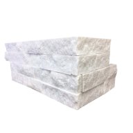 Angle pierre naturelle WHITE DIAMOND, teinte blanc/quartz