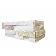 Angle pierre naturelle Bali, teinte blanc/nacre