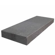Marche en granit gris OXFORD GREY, bord droit chanfreiné, aspect flammé, 35 cm x 100 cm x 15 cm