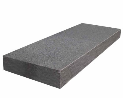 Vignette Marche en granit gris OXFORD GREY, bord droit chanfreiné, aspect flammé, 35 cm x 100 cm x 15 cm
