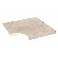 Angle rentrant pour margelle de piscine CLASSHADE, 48 cm x 48 cm x 3 cm, bord droit