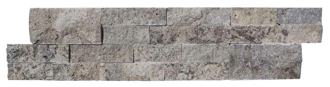 Parement mural pierre naturelle TITANIUM GREY module en Z, 15,2 cm x 61/66 cm x 1,7 cm - PALETTE COMPLETE