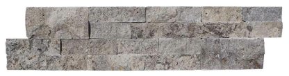 Vignette Parement mural pierre naturelle TITANIUM GREY module en Z, 15,2 cm x 61/66 cm x 1,7 cm