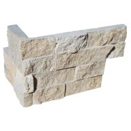 Parement mural d'angle pierre naturelle CLASSHADE, module de 24,5 cm + 14 cm x 15,2 cm x 1,7 cm