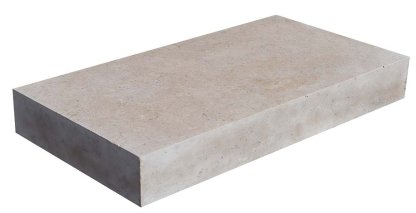 Vignette Margelle de piscine ISIS en pierre d'Egypte, surface sablée brossée, bord droit chanfreiné, 33 cm x 60 cm x 8 cm