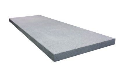 Vignette Margelle de piscine en marbre NOBILY GREY, bords droits, surface sablée, 33 cm x 100 cm x 3,2 cm
