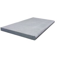 Margelle de piscine en marbre NOBILY GREY, 1 bord demi-rond, surface sablée, 33 cm x 61 cm x 3,2 cm
