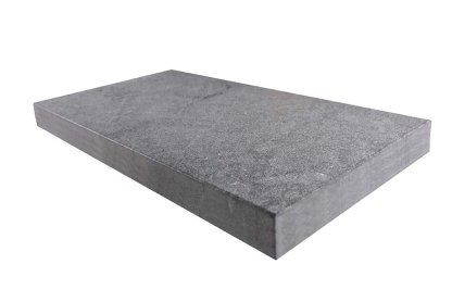 Vignette Margelle de piscine en marbre NOBILY DARKNESS, bords droits, surface sablée brossée, 33 cm x 61 cm x 5 cm