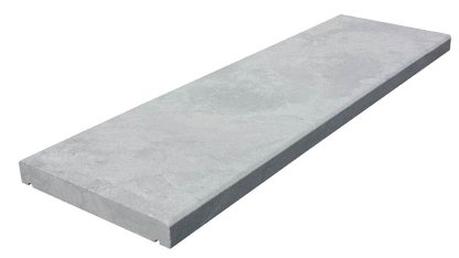 Vignette Couvertine en marbre NOBILY GREY, bords droits chanfreinés, 30,5 cm x 100 cm x 4 cm