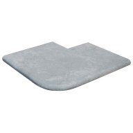 Angle sortant en marbre NOBILY GREY, pour margelle de piscine , 48 cm x 48 cm x 3,2 cm, bord demi-rond