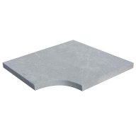 Angle rentrant en marbre NOBILY GREY, pour margelle de piscine , 48 cm x 48 cm x 3,2 cm, bord droit