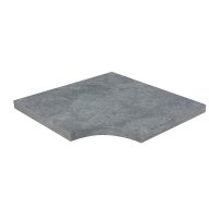 Angle rentrant en marbre NOBILY DARKNESS, pour margelle de piscine , 48 cm x 48 cm x 3,2 cm, bord droit - PALETTE COMPLETE