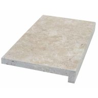 Marche en L en pierre naturelle, 33 cm x 61 cm x 3 cm + 3 cm, nez droit - PALETTE COMPLETE