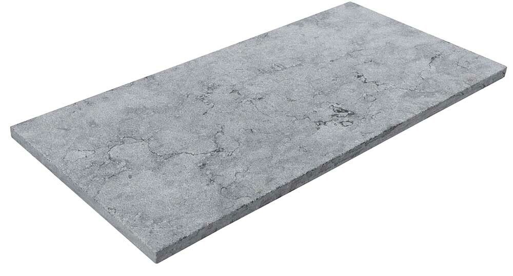 Dalles en marbre NOBILY GREY, bords sciés, surface sablée, 30,5 cm x 61 cm x 2 cm - PALETTE COMPLETE
