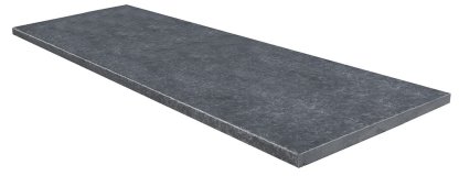 Vignette Margelle de piscine CARBON en basalte, bord droit chanfreiné, surface flammée brossée, 50 cm x 120 cm x 3 cm