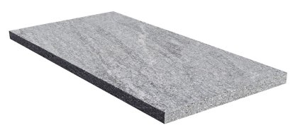 Vignette Dalle de sol POLAR COLD en granit, bords sciés, surface flammée brossée, 40 cm x 80 cm x 3 cm