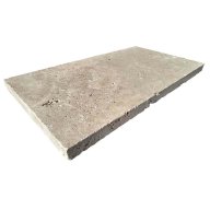 Margelle de piscine ou couvertine STRONG MIX, bords droits, surface vieillie, 33 cm x 61 cm x 3 cm