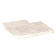 Angle sortant pour margelle de piscine CAPLIGHT, 48 cm x 48 cm x 3 cm, bord demi-rond