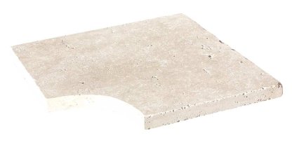 Vignette Angle rentrant pour margelle de piscine CAPLIGHT, 48 cm x 48 cm x 3 cm, bord droit