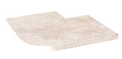 Vignette Angle sortant pour margelle de piscine CAPLIGHT, 48 cm x 48 cm x 3 cm, bord droit