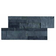 Parement pierre naturelle en petite plaquette, teinte anthracite/charbon, en plaquette - PALETTE COMPLETE