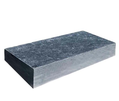 Vignette Bordure marbre noir Black PANTHER, 20 cm x 50 cm x 8 cm, surface vieillie