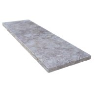 Margelle de piscine ou couvertine TITANIUM GREY, bords droits, surface vieillie, 33 cm x 100 cm x 3 cm