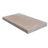 Margelle de piscine KHEOPS en pierre d'Egypte, surface vieillie, bords droits, 33 cm x 60 cm x 5 cm