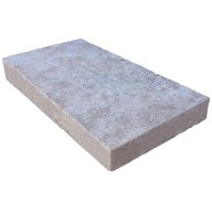 Margelle de piscine ou couvertine TITANIUM GREY, bords droits, surface vieillie, 33 cm x 61 cm x 8 cm - PALETTE COMPLETE