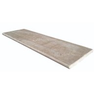 Margelle de piscine KHEOPS en pierre d'Egypte, surface vieillie, bord arrondi, 40 cm x 120 cm x 3 cm