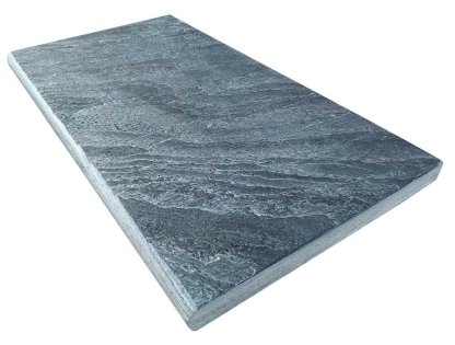 Vignette Margelle de piscine DENPASAR GREY, bord arrondi, surface polie, 33 cm x 60 cm x 3 cm