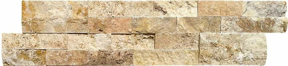 Parement pierre naturelle, teinte sable chaud - PALETTE COMPLETE