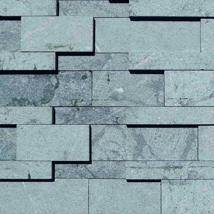 Parement pierre naturelle, teinte ROYAL GREY, en plaquette - PALETTE COMPLETE