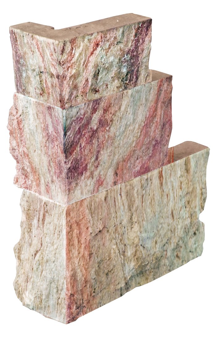 Angle pierre naturelle SCABAS, longueurs variables, hauteur panachée - PALETTE COMPLETE