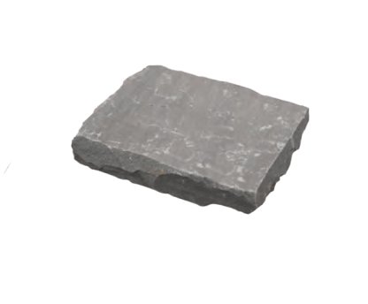 Vignette Pavé TOUAREG GREY gris en grès d'Inde, bords clivés, 14 cm x 20 cm x 3/5 cm - PALETTE COMPLETE