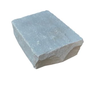 Vignette Pavé TOUAREG GREY gris en grès d'Inde, bords clivés, 14 cm x 20 cm x 5/7 cm - PALETTE COMPLETE