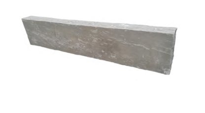 Vignette Bordure TOUAREG GREY en grès d'Inde gris, bords clivés, 20 cm x 100 cm x 8 cm