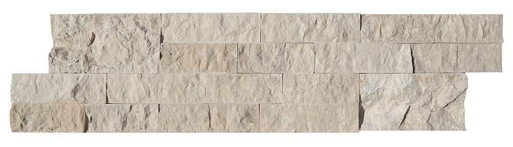 Parement mural marbre beige NOBILY module en Z, 15,2 cm x 61/66 cm x 1,7 cm - PALETTE COMPLETE