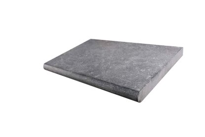 Vignette Margelle de piscine en marbre NOBILY DARKNESS, 1 bord demi-rond, surface sablée brossée, 40,6 cm x 61 cm x 3,2 cm