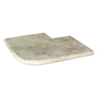 Angle sortant pour margelle de piscine STRONG MIX, 48 cm x 48 cm x 3 cm, bord demi-rond