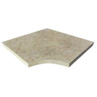 Angle rentrant pour margelle de piscine STRONG MIX, 48 cm x 48 cm x 3 cm, bord droit